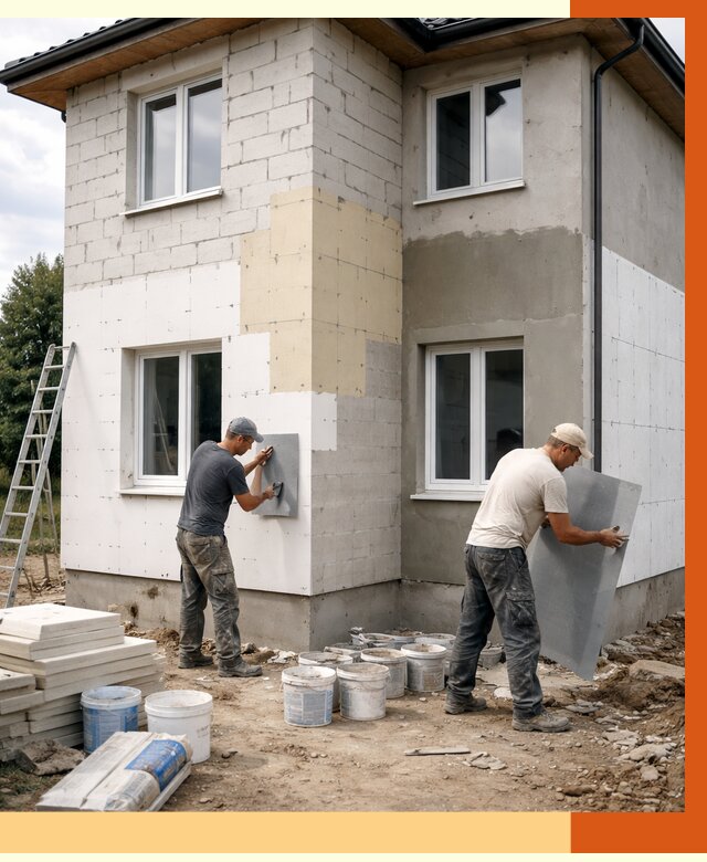 Утепление дома из газобетона в Георгиевске от 4329 руб./м² — заказать у ТепломастерГрг